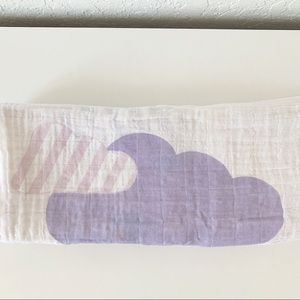 Purple Clouds Muslin Swaddle Blanket